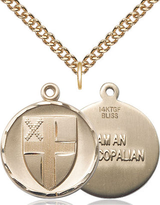 14kt Gold Filled Episcopal Medal Religious Jewelry