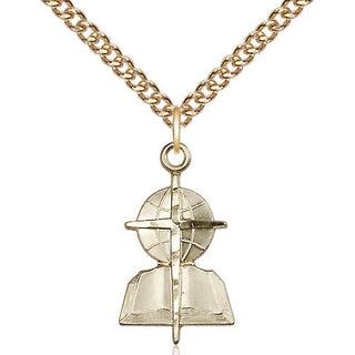14kt Gold Filled Southern Baptist Medal Religious Jewelry