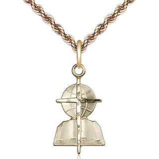 14kt Gold Filled Southern Baptist Medal Religious Jewelry