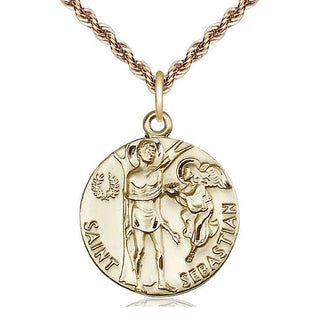 14kt Gold Saint Sebastian Medal