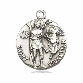 Sterling Silver Saint Sebastian Medal Catholic Jewelry