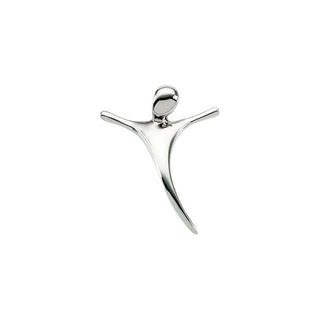 14K White Crucifix Pendant