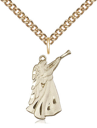 14kt Gold Guardian Angel Medal