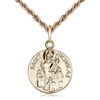 14kt Gold Saint Nicholas Medal