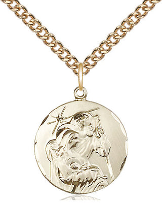 14kt Gold Filled Holy Family Medal Religious Jewelry
