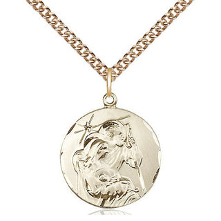 14kt Gold Holy Family Medal