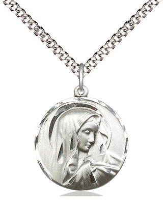 Sterling Silver Sorrowful Mother Medal Religious Jewelry