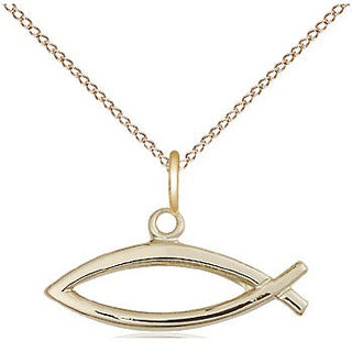 14kt Gold Fish Medal