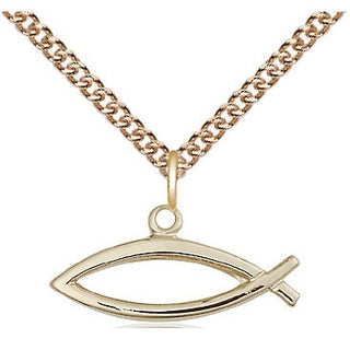 14kt Gold Fish Medal