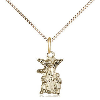 14kt Gold Filled Guardian Angel Medal Religious and Catholic Jewelry