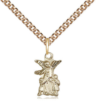 14kt Gold Filled Guardian Angel Medal Religious and Catholic Jewelry