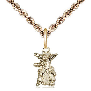 14kt Gold Filled Guardian Angel Medal Religious and Catholic Jewelry