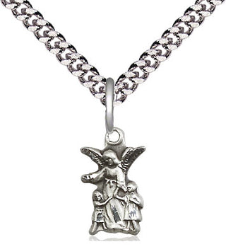 Sterling Silver Guardian Angel Medal Religious and Catholic Jewelry