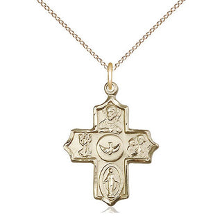 14kt Gold 5-Way Medal