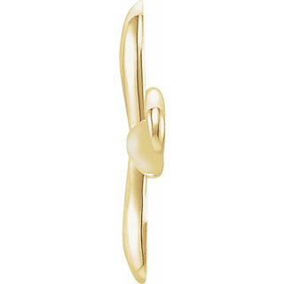 10K Yellow Sideways Cross Necklace Center