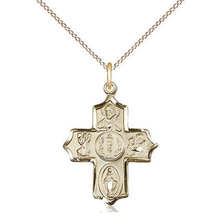 14kt Gold 5-Way Medal