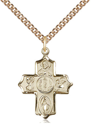 14kt Gold 5-Way Medal