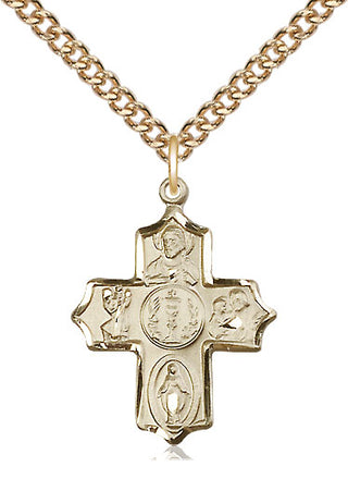 14kt Gold 5-Way Medal