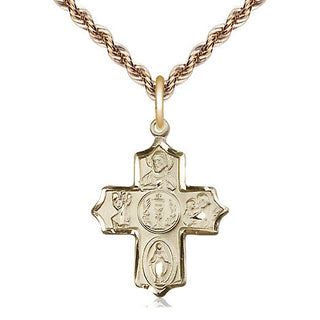 14kt Gold 5-Way Medal