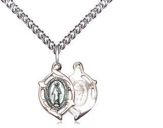 Sterling Silver Miraculous Medal Religious and Catholic Jewelry