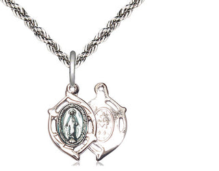 Sterling Silver Miraculous Medal Religious and Catholic Jewelry