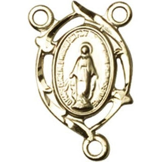 Gold Plate Miraculous Rosary Center Rosary Center