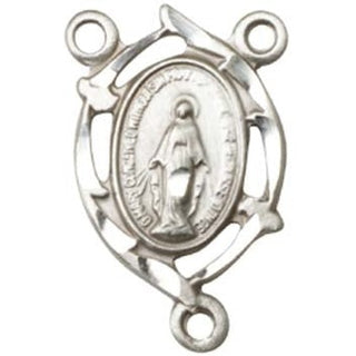 Sterling Silver Miraculous Rosary Center Rosary Center