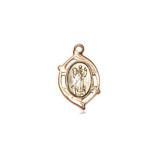 14K Gold Saint Christopher Pendant - Engravable
