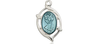 Sterling Silver Saint Christopher Medal Religious and Catholic Jewelry