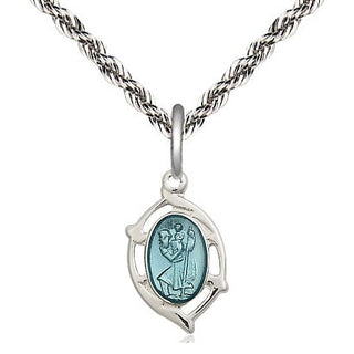 Sterling Silver Saint Christopher Medal Religious and Catholic Jewelry