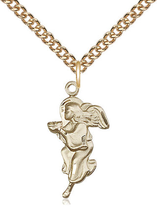 14kt Gold Guardian Angel Medal