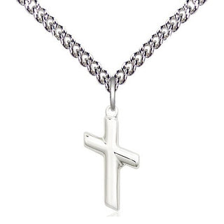 Sterling Silver Cross Medal Religious and Catholic Jewelry