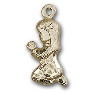 Gold-Filled Praying Girl Pendant