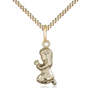 Gold-Filled Praying Girl Pendant