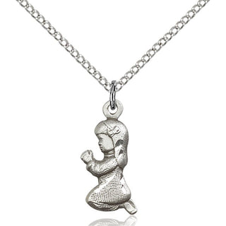 Sterling Silver Praying Girl Pendant