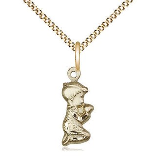 Gold-Filled Praying Boy Pendant