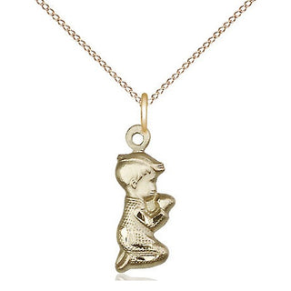 14kt Gold Praying Boy Medal