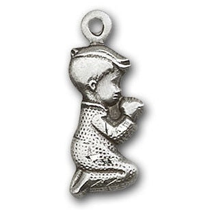 Sterling Silver Praying Boy Pendant