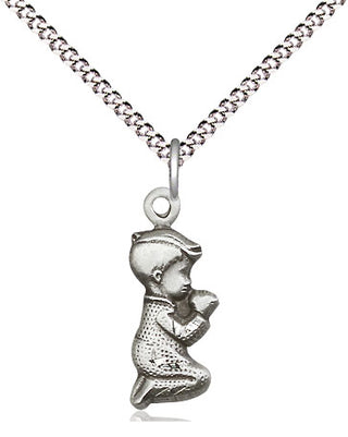 Sterling Silver Praying Boy Pendant