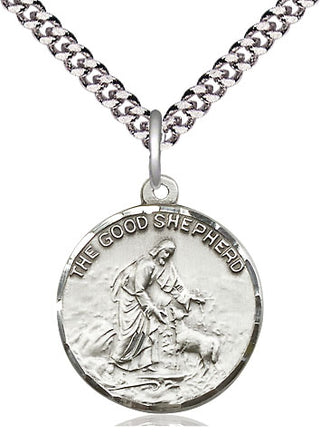 Sterling Silver Good Shepherd Medal Religious Jewelry