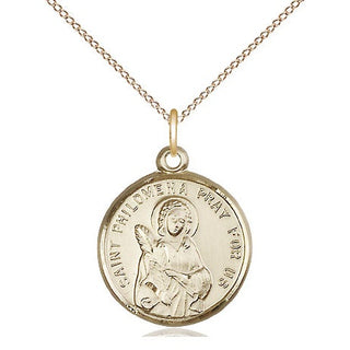 14kt Gold Filled Saint Philomena Medal Religious Jewelry