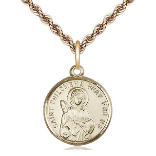 14kt Gold Filled Saint Philomena Medal Religious Jewelry