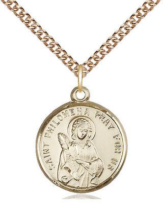 14kt Gold Saint Philomena Medal