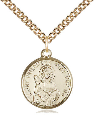 14kt Gold Saint Philomena Medal