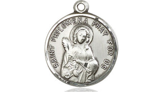 Sterling Silver Saint Philomena Medal Religious Jewelry