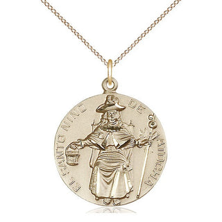 14kt Gold Filled Saint Niño de Atocha Medal Catholic Jewelry
