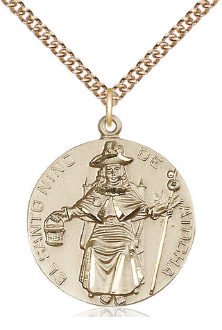 14kt Gold Filled Saint Niño de Atocha Medal Catholic Jewelry
