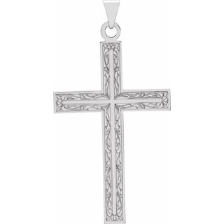 Sterling Silver 28x18 mm Cross Pendant
