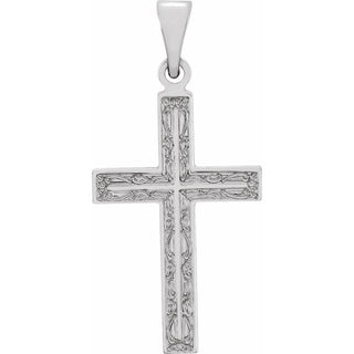 Sterling Silver 18x12 mm Cross Pendant
