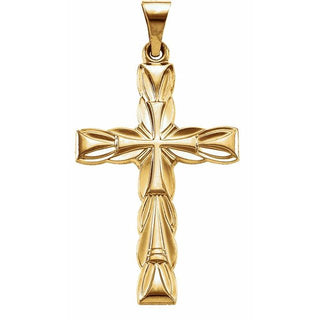 14K Yellow 29x19.5 mm Cross Pendant